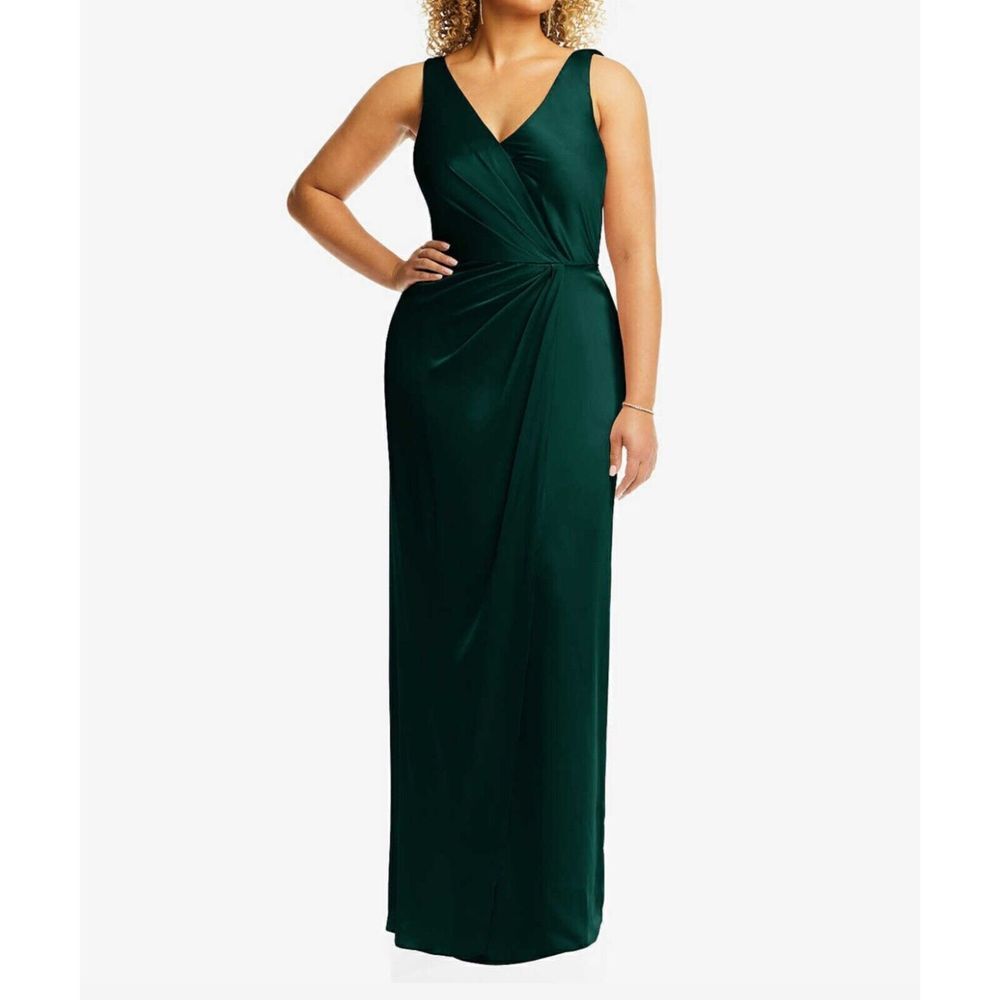 After Six Evergreen Surplice Draped Goddess‎ Dress 6864